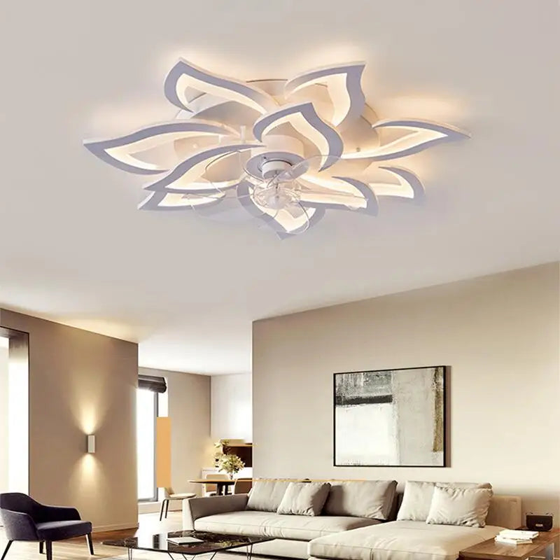 Nordic Creative flower Ceiling Fan with Remote Control
