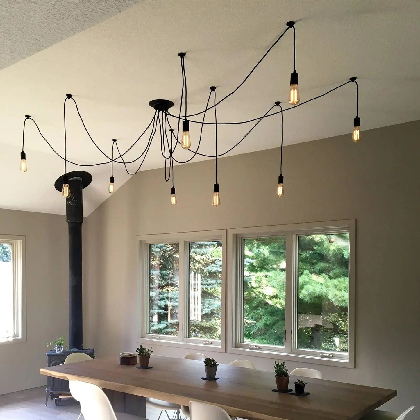 Nordic Creative Minimalist Black spider legs chandelier