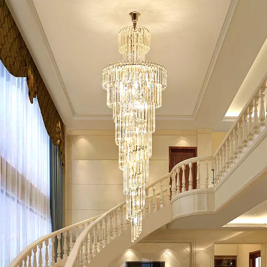 Large Decorative High Ceilings Luxury Crystal Chandelier