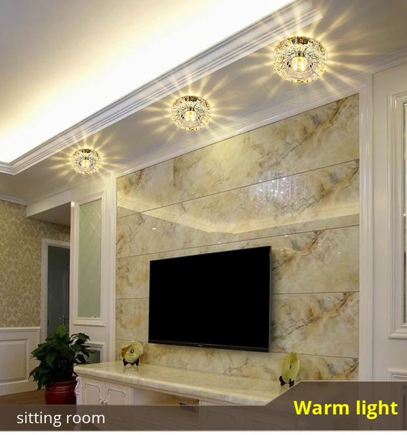 Crystal Aisle Flush LED Ceiling lights
