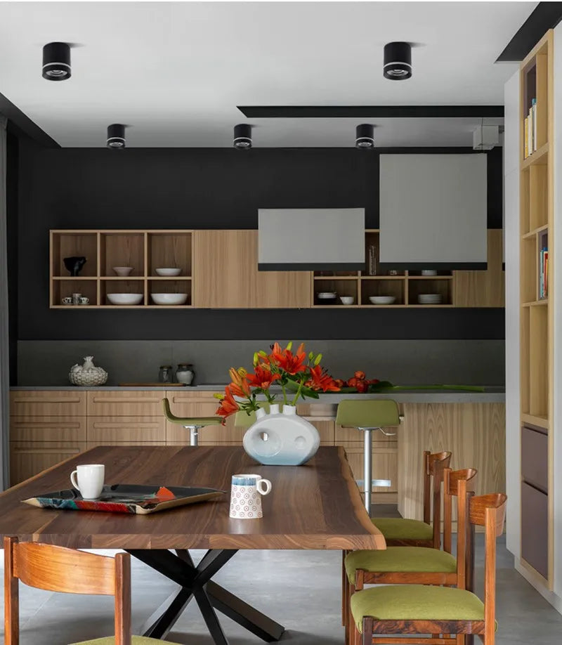 Luces empotradas LED cilíndricas regulables 7W 10W 12W COB luces LED de techo AC85 ~ 265V lámparas LED de fondo iluminación interior