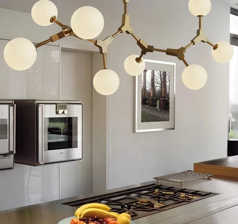 Luces colgantes moleculares de paloma mágica de hierro, lámpara colgante nórdica para comedor, cocina, decoración del hogar, restaurante, Bar, dormitorio, lámparas colgantes