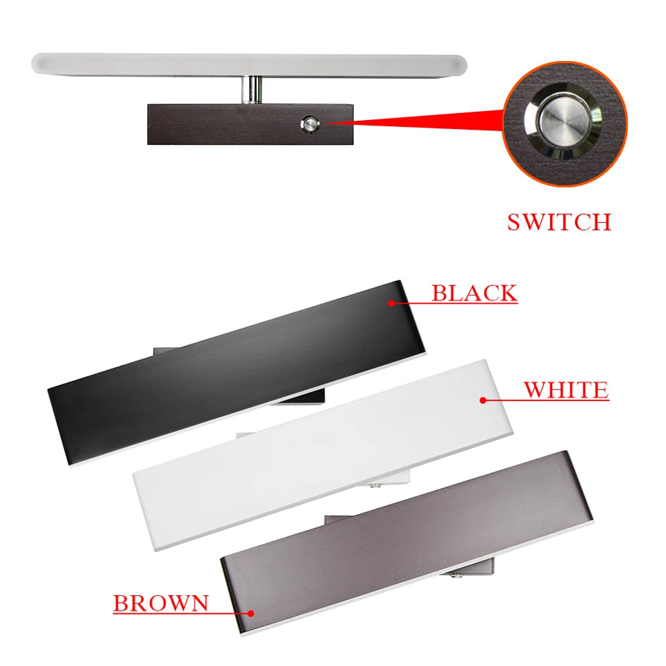 Modern LED adjustable rotation wall sconce