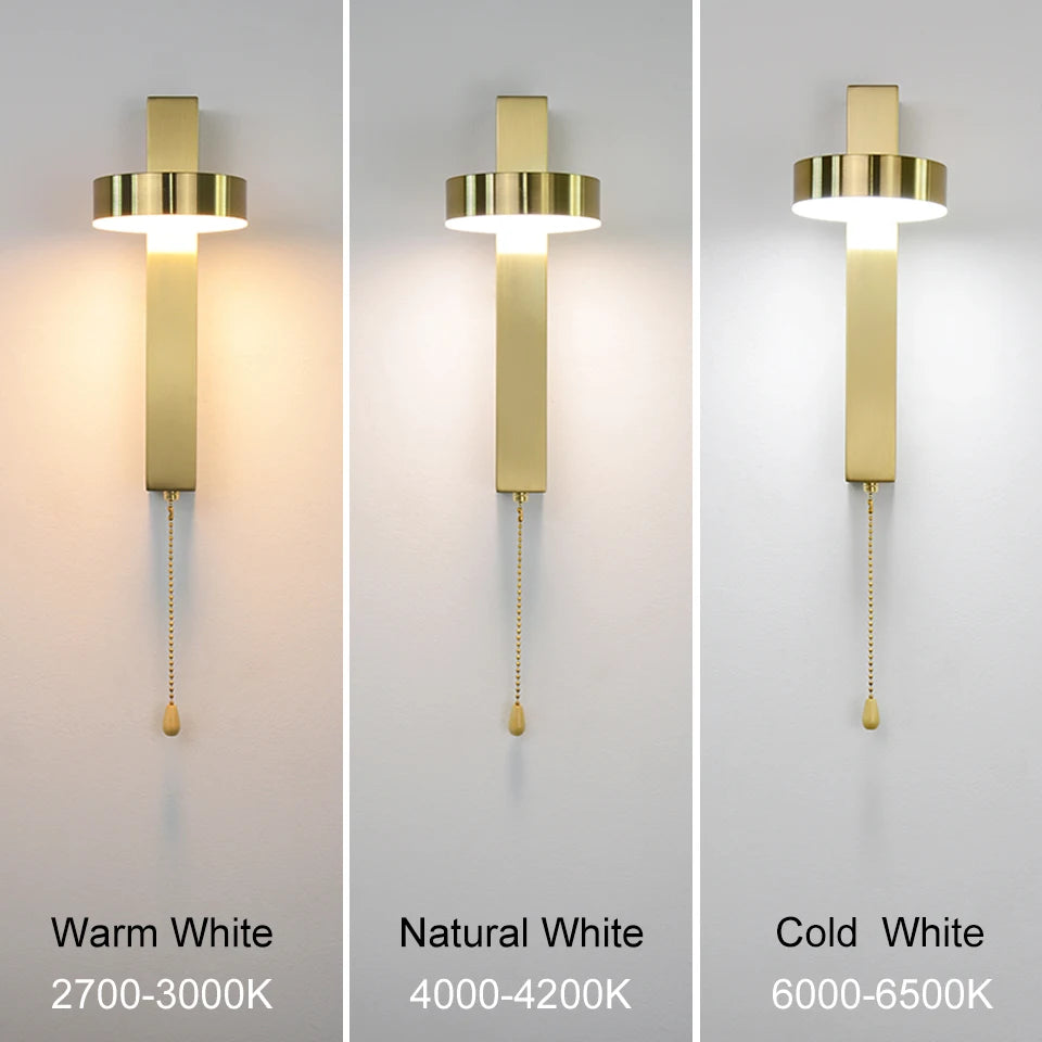 Nordic Led Gold wall sconce light