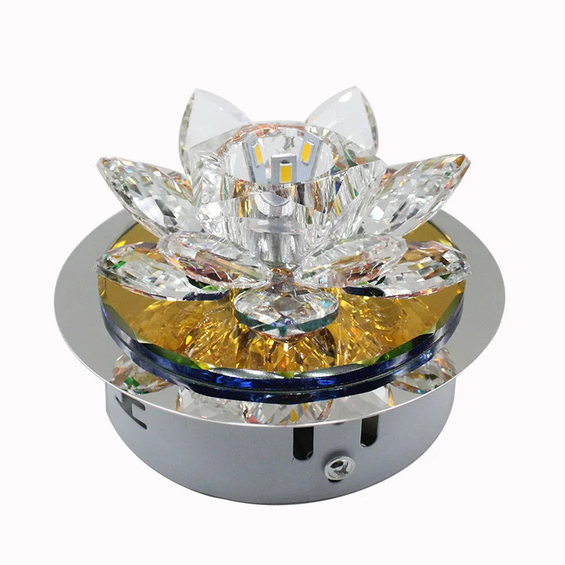 Luces de techo LED modernas, iluminación para el hogar, lámparas de techo de cristal led para sala de estar, lámpara de atenuación de cristal brillante