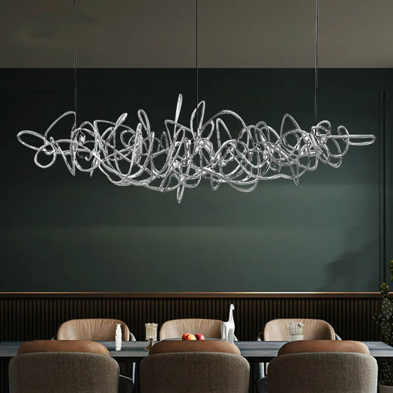 LED spaghetti design chandelier
