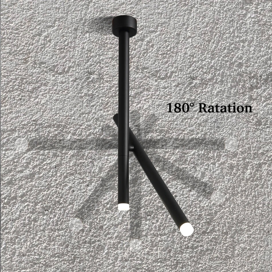 Luces colgantes LED modernas, lámpara de techo LED ajustable montada en superficie de aluminio para sala de estar, cocina, vestíbulo, comedor