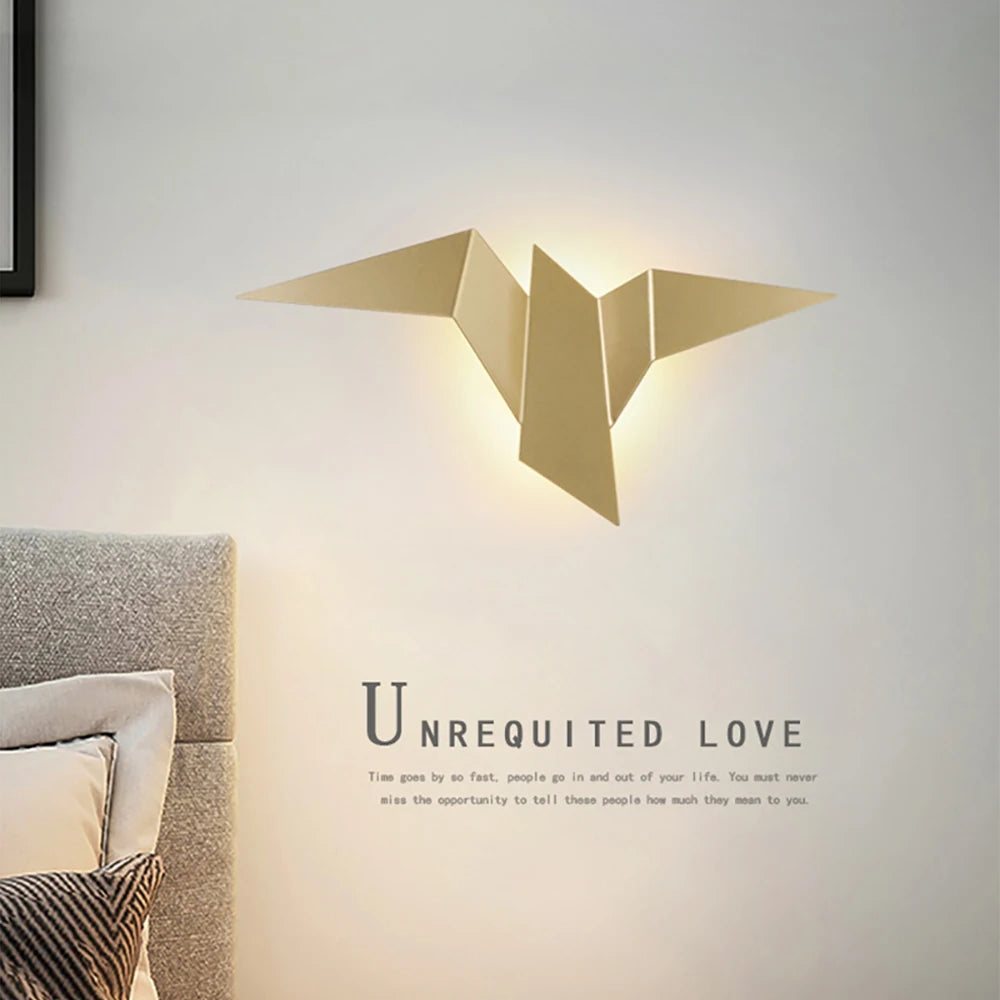 LED bird wall lamp