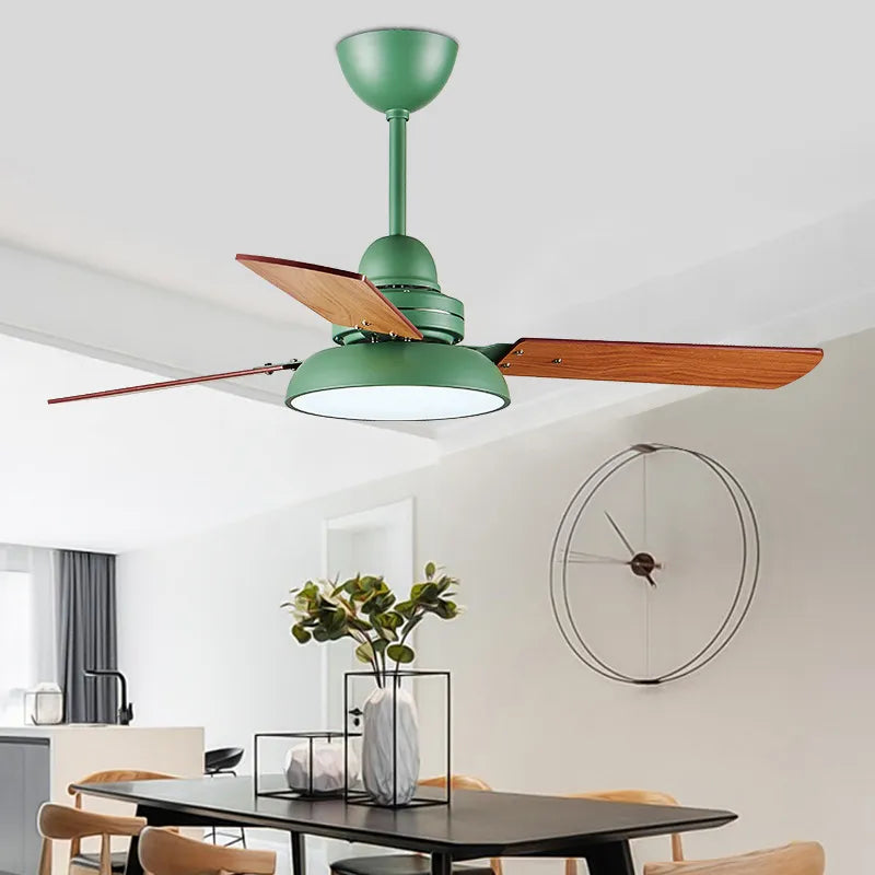 LED Modern style Wooden blades ceiling fan