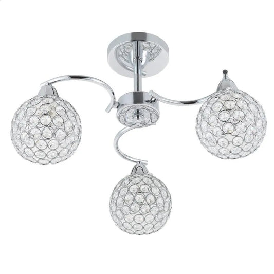 Led Modern three light sources crystal pendent