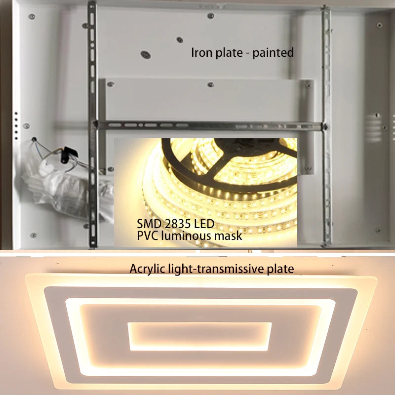 Modern Surface Mounted Led Ultra-thin square/rectangular lights