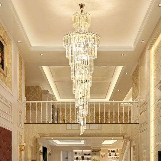 Large Decorative High Ceilings Luxury Crystal Chandelier