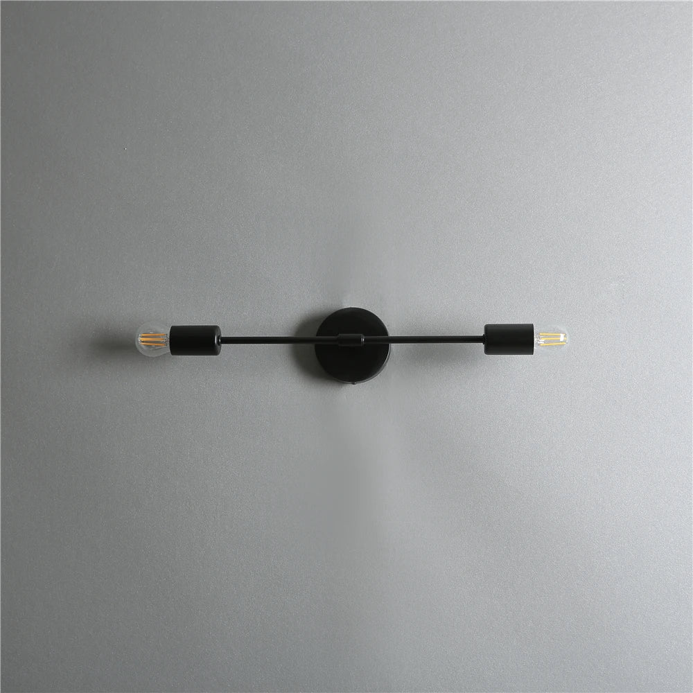 Lámparas de pared modernas de hierro con doble cabezal, luces LED simples para pared, Bar, pasillo, sala de estar, mesita de noche, dormitorio, accesorio de iluminación para decoración del hogar