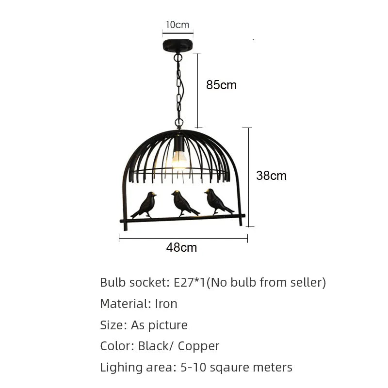 Nordic Bird cage pendent light