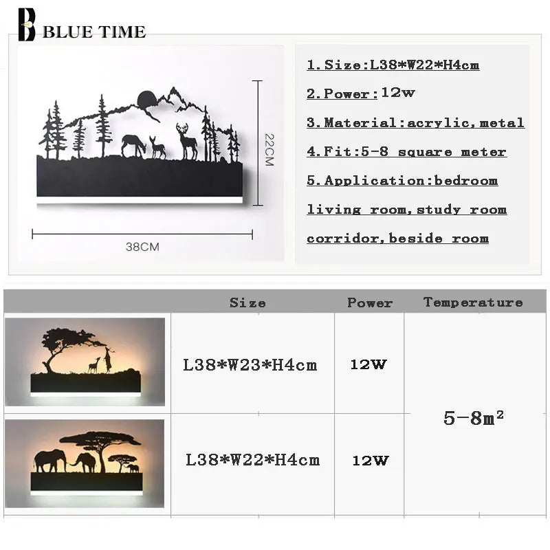 Led acrylic sconce Light