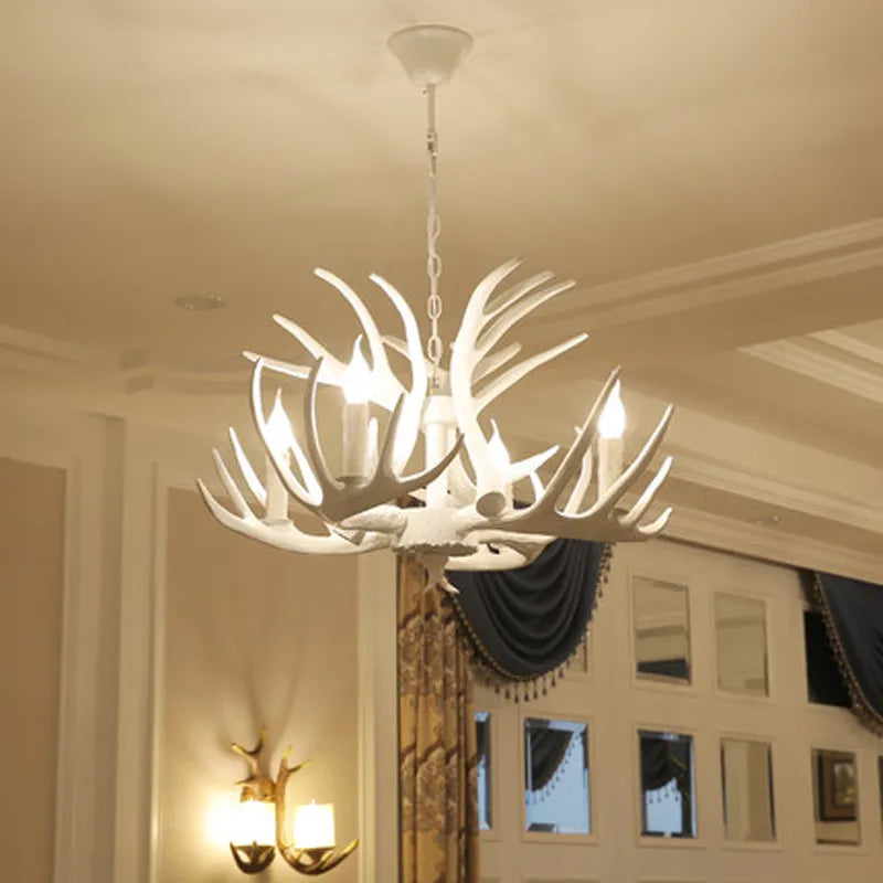 American deer antler ceiling light