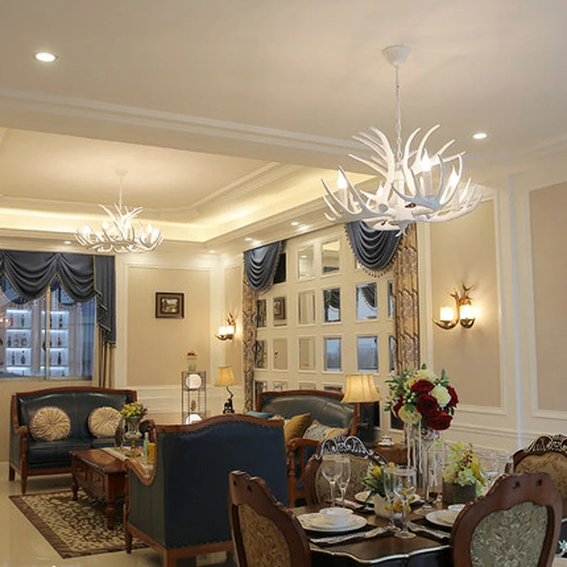 American deer antler ceiling light