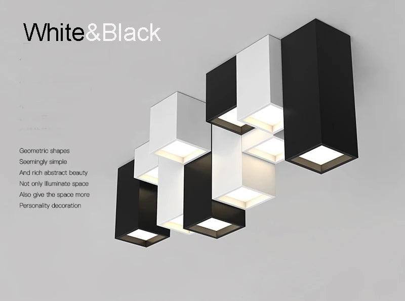 Brief acrylic creative combination of geometric LED ceiling lighting