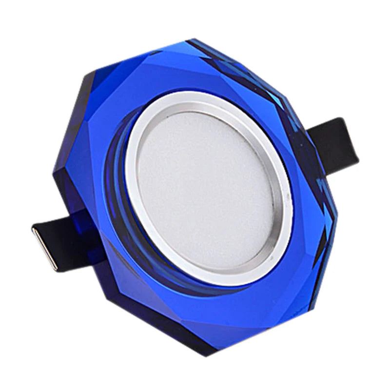 Lámpara de techo de cristal moderna, 3W, AC90-260V, lámpara LED de cristal europea, luz para pasillo, porche, iluminación de salón, lámpara de esquina