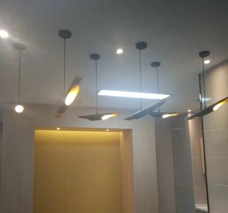 Delightful Coltrane modern loft LED gold black wing aluminum tube pendant light