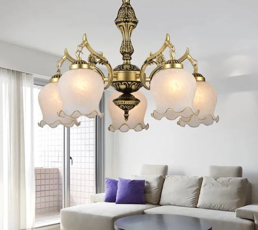 Genuine zinc vintage LED Chandelier light