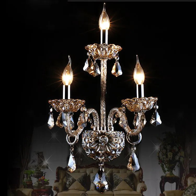 LED K9 transparent clear /cognic Crystal sconce candle design