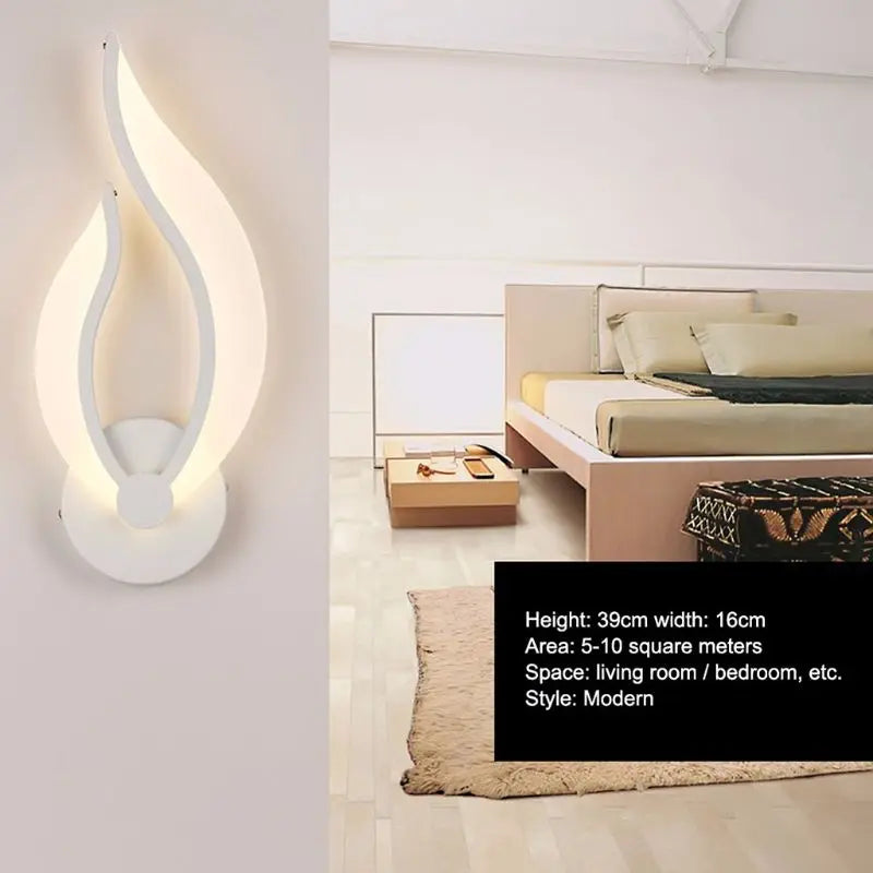 LED Acrylic Flame Sconce light
