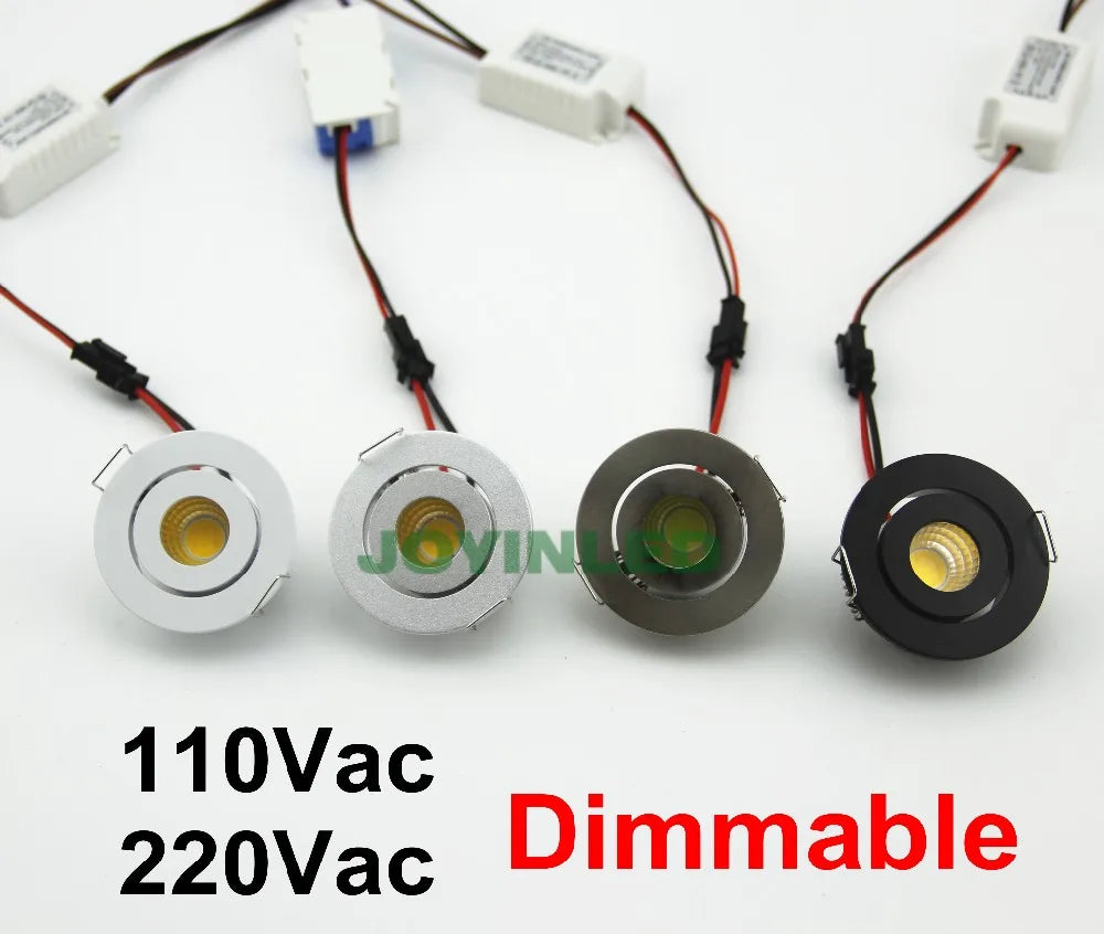 40mm hole Round 3W Dimmable COB Mini Spot LED Downlight