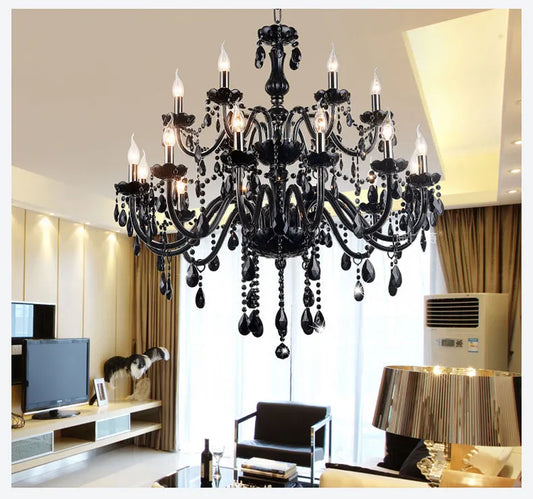 Brief fashion black Crystal Chandelier