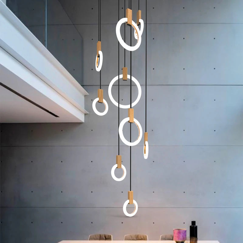 Nordic Acrylic rings chandelier