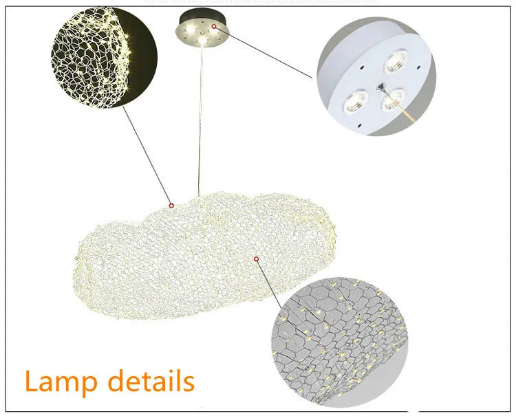 Nordic Art Hollow Cloud Design Pendant Lights