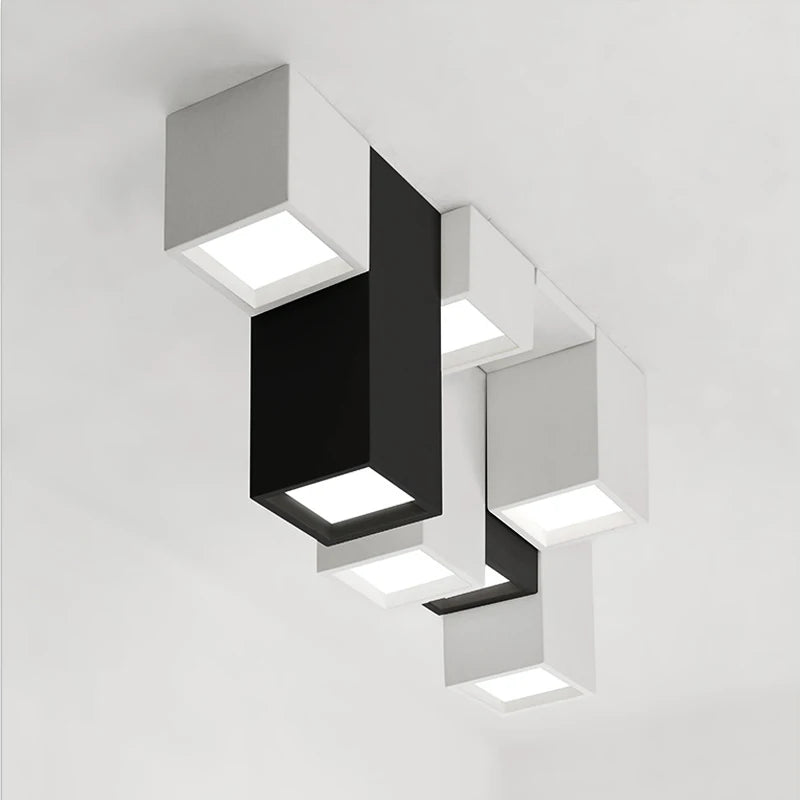 Brief acrylic creative combination of geometric LED ceiling lighting