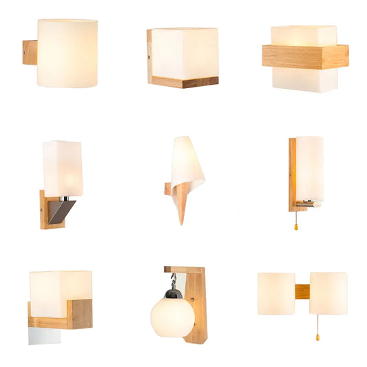 Nordic Sconce Light with Glass Shade