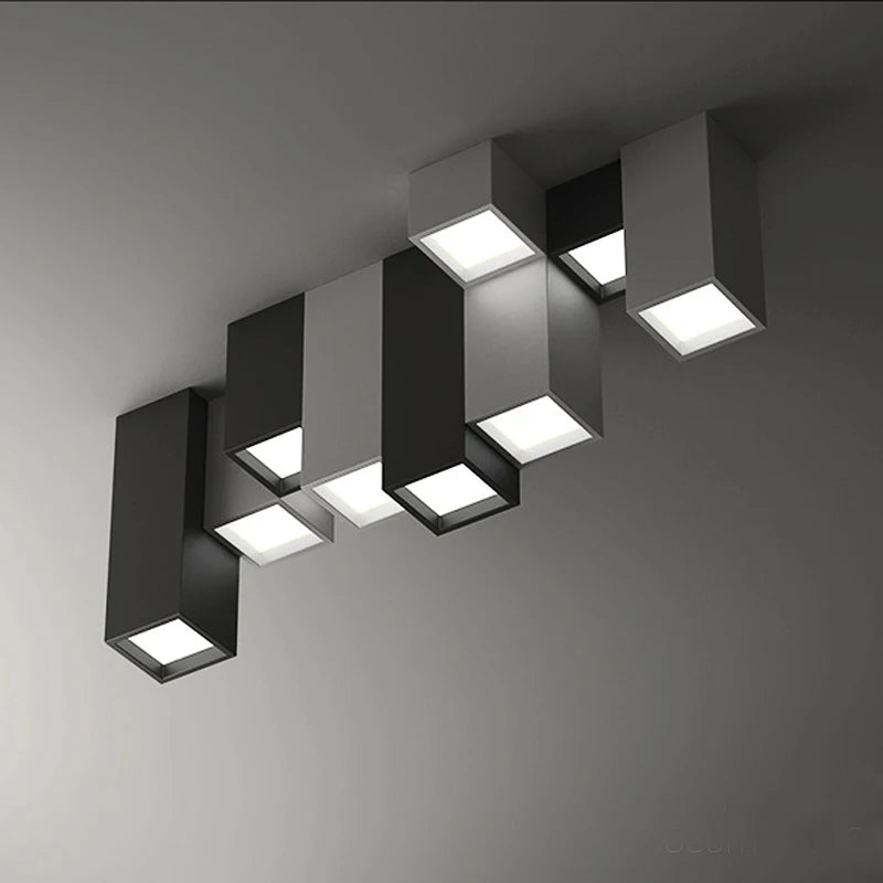 Brief acrylic creative combination of geometric LED ceiling lighting