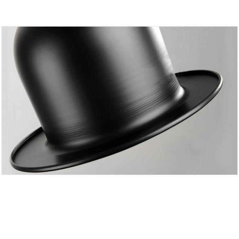 Lámpara colgante Retro Jazz Top Hat lámpara colgante de aluminio 110v 220v E27 exterior negro interior barra dorada mostrador dormitorio cafetería lámpara