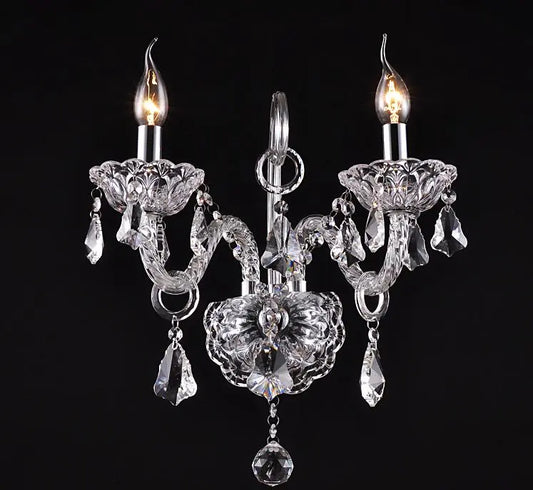 LED K9 transparent clear /cognic Crystal sconce candle design