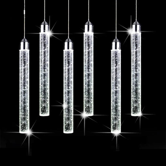K9 Bubble crystal Cylinder long tube pendant lights
