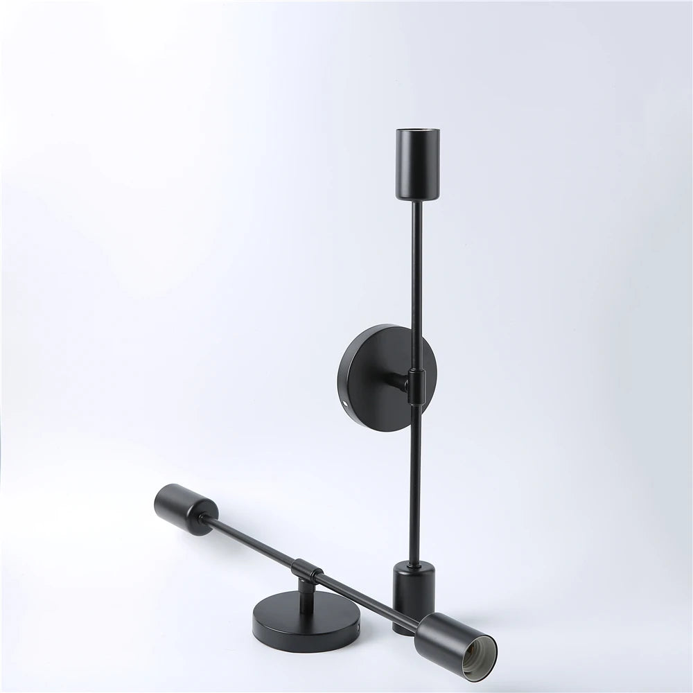 Lámparas de pared modernas de hierro con doble cabezal, luces LED simples para pared, Bar, pasillo, sala de estar, mesita de noche, dormitorio, accesorio de iluminación para decoración del hogar