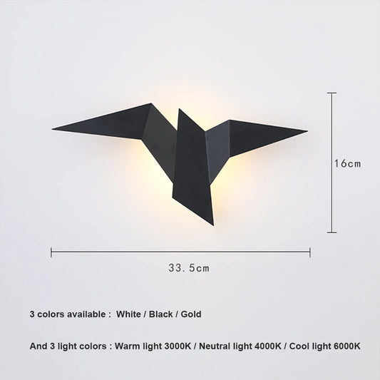 LED bird wall lamp