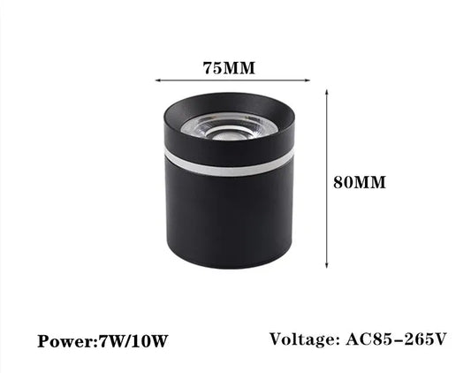 Luces empotradas LED cilíndricas regulables 7W 10W 12W COB luces LED de techo AC85 ~ 265V lámparas LED de fondo iluminación interior