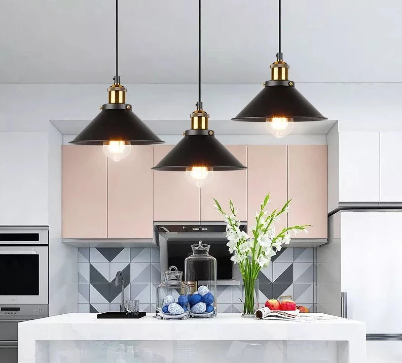 Iron 3 head Retro Industrial pendent light