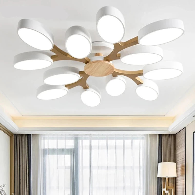 BOTIMI White Metal Tree branch Shaped light