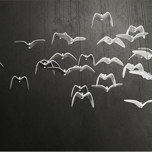 Black/White Seagull pendant light