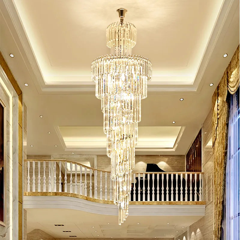 Large Decorative High Ceilings Luxury Crystal Chandelier
