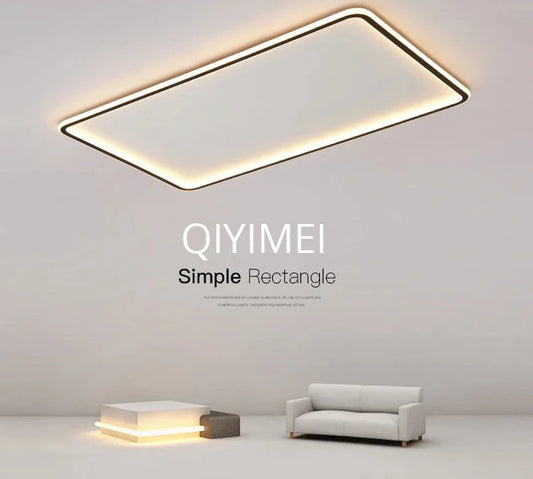 Luces De Techo Led modernas para sala De estar, dormitorio, sala De estudio, lámpara De Techo interior blanca y negra, lámpara De Techo regulable