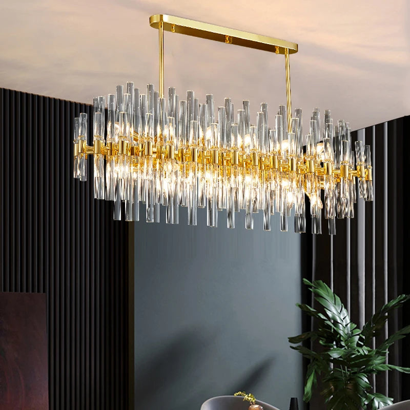 Luxury golden round stainless chandeliers lighting