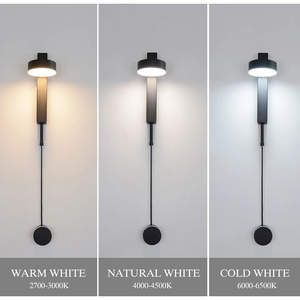 LED rotational dimmable led sconce
