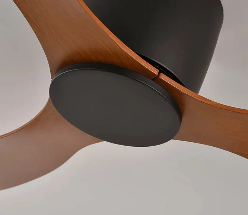 Modern Black White Low Floor DC Motor Ceiling Fans With Remote Control