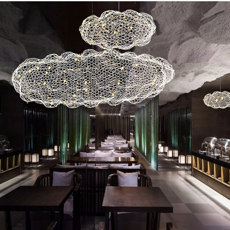 Iron Art Cloud Ceiling Chandelier