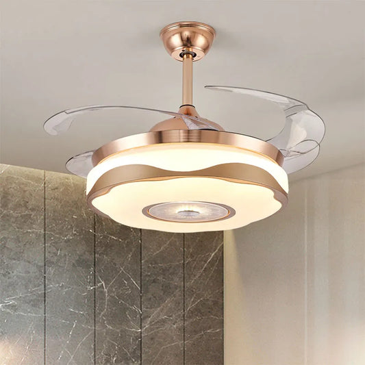 Nordic Simple Intelligent Led Remote Control Bluetooth Speaker Lighting Fan